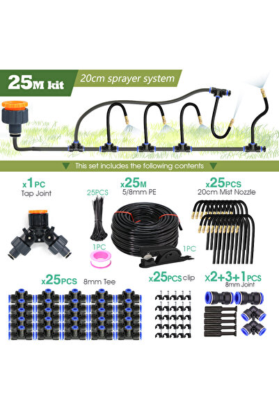 choice2 طقم B-25M، طقم بخاخ عالمي قابل للانحناء الحر بطول 30-5 أمتار، خرطوم 8...