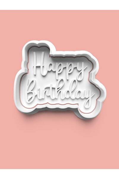 AKTASTORE Happy Birthday Kurabiye Kalıbı Ve Şeker Hamuru Kalıbı