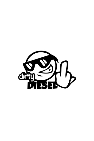 Reysa Tasarım Dirty Diesel Sticker 17X17 cm Black