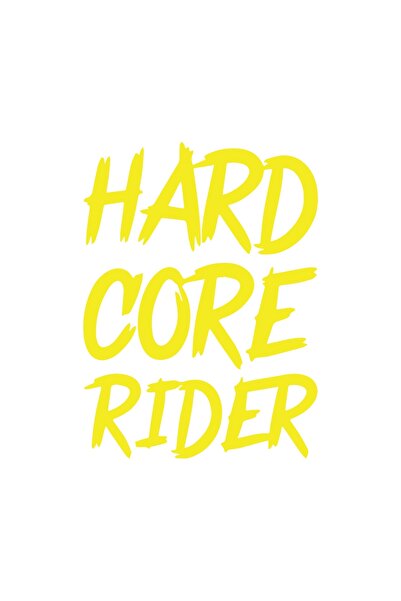 Reysa Tasarım ملصق هارد كور رايدر مقاس 17x17 سم أصفر