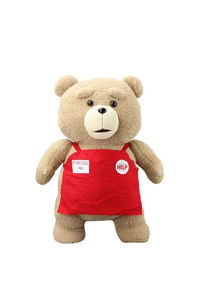 Choice WHITE 46cm TED Plush Movie Teddy Bear TED 2 Plush Doll Toys In Apron styles Soft Stuffed Animals Plu