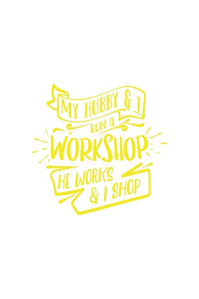 Reysa Tasarım ملصق ورشة عمل مقاس 17 × 17 سم أصفر