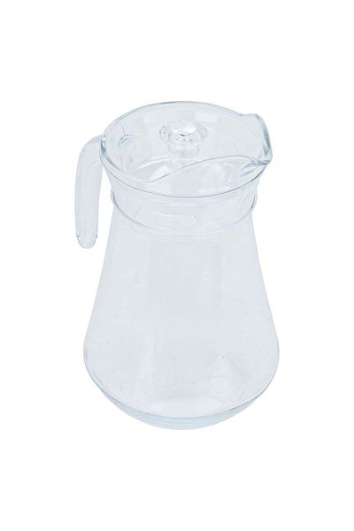 ALSAIF Glass Jug Al Saif Gallery, 1.3 Liters, with Lid - Transparent