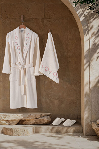 MARİBOR Claris - Kadın Bambu Bornoz Serisi - 3 Parça