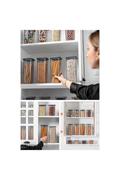 UnicUtil Set of 3 food containers, UniqueUtil, Lightweight Durable, Anthracite