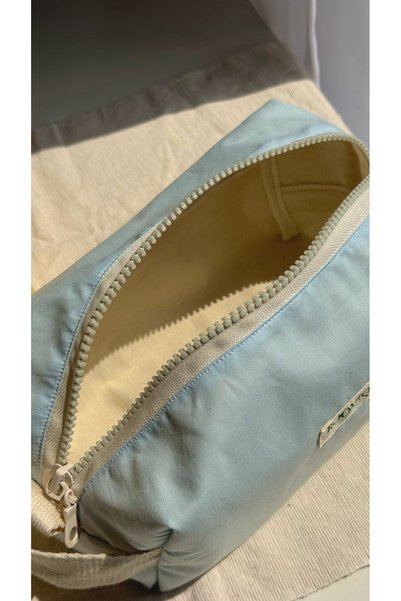Roomiq Handmade Baby Blue Makeup Bag Summer Collection Sea