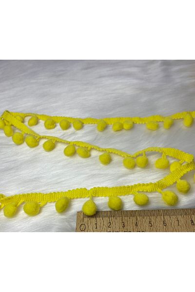 BİGÜMEX Yellow Stripe Pompom 1 Mt