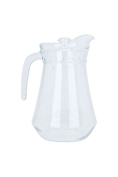 ALSAIF Glass Jug Al Saif Gallery, 1.3 Liters, with Lid - Transparent