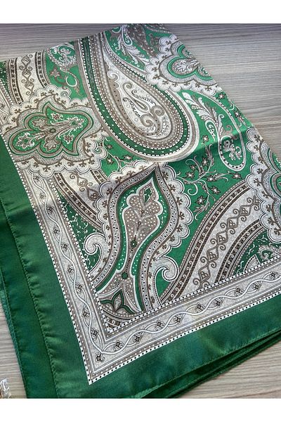 LuvenSara Indian Silk Shawl Ethnic Green