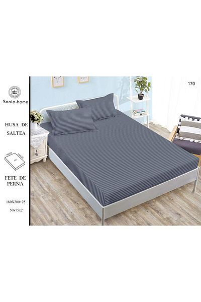 Sonia-home Mattress cover 180X200 ±25 cm and 2 pillowcases 50X75 cm Sonia Home Design - anthracite
