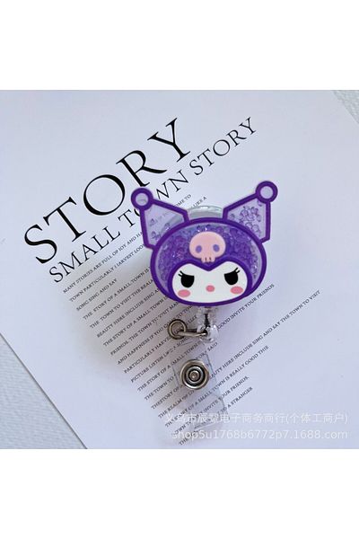 Takara Tomy A Sanrio Hello Kitty Kuromi Retractable Badge Reel Kawaii Cinnamoroll Nurse Doctor Card Holder Offi.