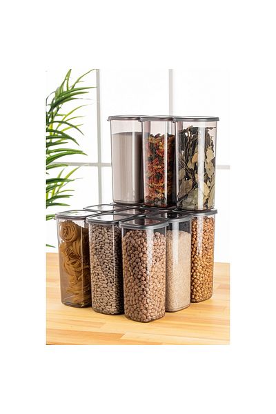 UnicUtil Set of 12 food containers, UniqueUtil, Versatile Elegant, Anthracite