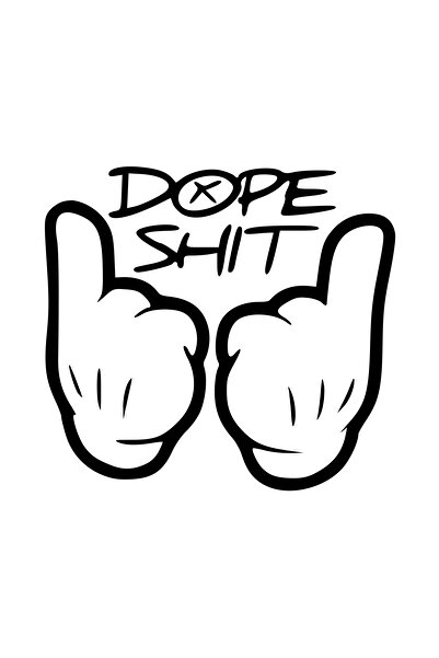 Reysa Tasarım ملصق دوب شيت مقاس 17 × 17 سم باللون الأسود