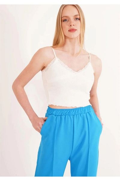 BUSEM Ms0000915 Bsm Thin Strap Lace Detail Tank Top