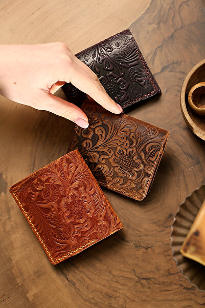 Wild West Crafted محفظة نسائية مصنوعة يدويًا من الجلد الأصلي من رانجلر مينيما...