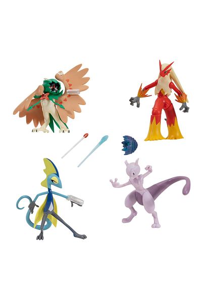 Pokemon Battle Feature Figure 4 Pack - Includes Four 4.5-Inch Battle Figures with Unique Battle Features