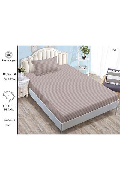 Sonia-home Mattress cover 90X200 ±25 cm and 1 pillowcase 50X75 cm Sonia Home Design - beige