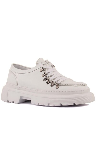 SailLakers - Білі шкіряні чоловічі повсякденні черевики на шнурівці 101-1001-H1308