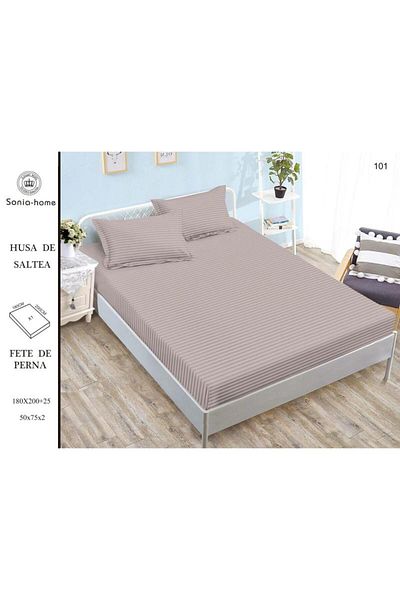 Sonia-home Mattress cover 180X200 ±25 cm and 2 pillowcases 50X75 cm Sonia Home Design - beige