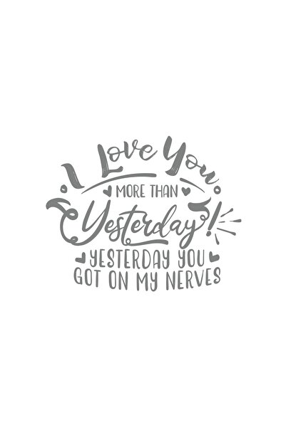 Reysa Tasarım ملصق أنا أحبك مقاس 17x17 سم رمادي