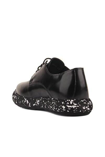 SailLakers - Black Open Leather Lace-Up Men's Casual Shoes 101-1003-t01132