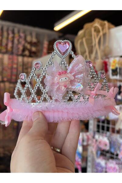 Chocuk Simli Kuromi Figürlü Mor Renk Prenses Taç