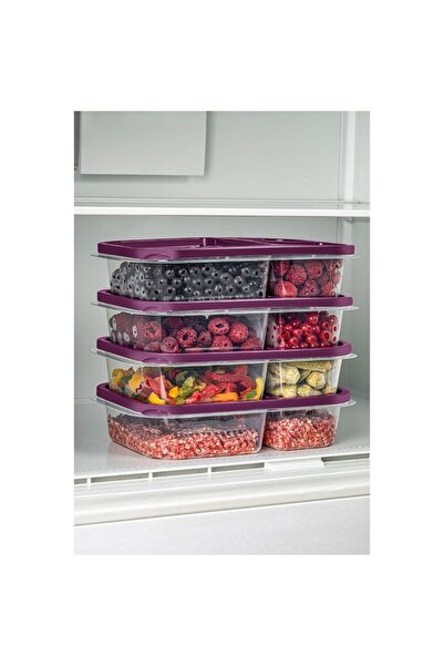 UnicUtil Set of 4 plastic casseroles, UnicUtil, Modern Elegant, Purple