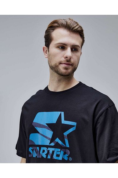 Starter Burnley Black Crew Neck Printed Oversize Men's Tshirt