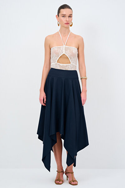 Love My Body Moda Tutkusu Asimetrik Uzun Etek