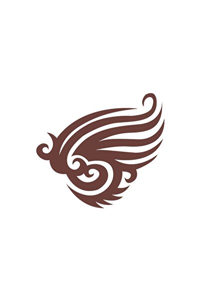 Reysa Tasarım ملصق قبلي جناح مقاس 17x17 سم بني