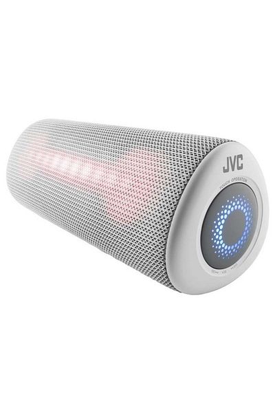 JVC XS-E423G portable speaker, 24 W, Bluetooth, IPX5, LED lighting, gray