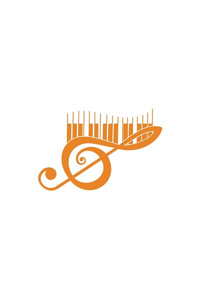 Reysa Tasarım Music and Musical Note Sticker 17X17 cm Orange