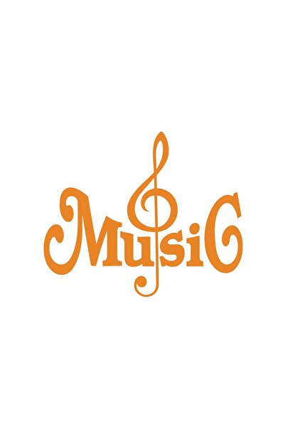 Reysa Tasarım ملصق الموسيقى والملاحظات مقاس 17x17 سم برتقالي