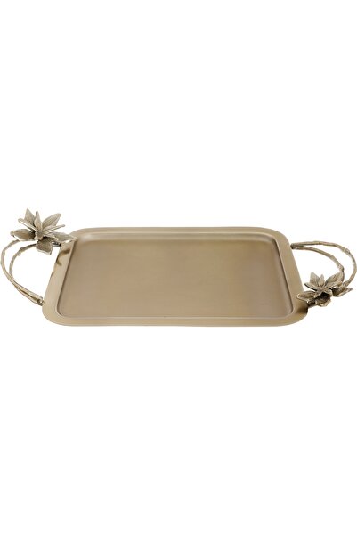 Alsaif Gallery Stainless Steel Tray Alsaif Gallery 35x26x2 cm, Square - Gold