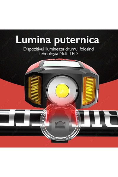 Huerler Bicycle headlight with cycle computer Huerler AS-08-08