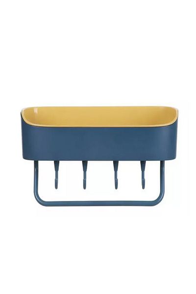 OEM Etajera Autoadeziva Baie / Bucatarie 27x15x10 cm - Albastru / Galben