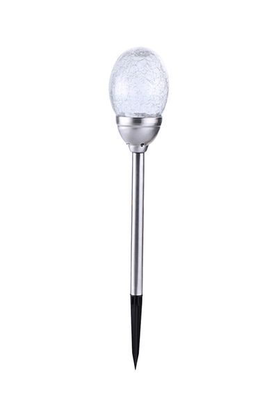 micasa Stainless Steel Crackle Glass Durable Solar Light