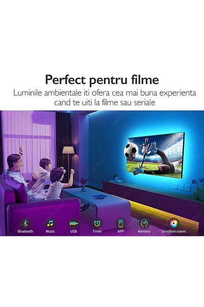 Huerler Hueler Smart RGB LED TV Strip Kit 2.5 meters