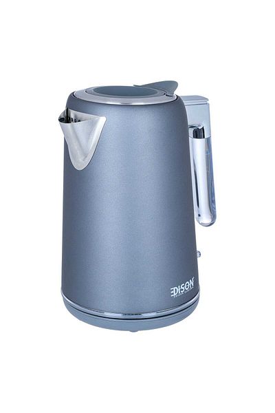 Edison Stainless Steel Electric Kettle, 1.7 Liter, 2200 Watt, WK-2020 - Dark Gray