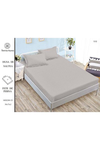 Sonia-home Mattress cover 180X200 ±25 cm and 2 pillowcases 50X75 cm Sonia Home Design - cappuccino