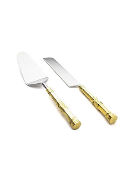 Mikasa Moor Shay Gold 2-Piece Cake Serving Set