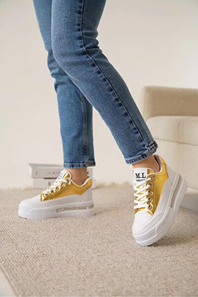 LABRONA Women's Thick Sole Stone Sneakers