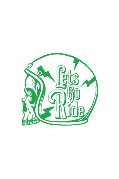 Reysa Tasarım ملصق Lets GO Ride مقاس 17 × 17 سم باللون الأخضر