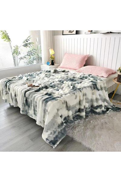 Sonia-home Cocolino blanket 200 x 230 Sonia Home Design - white gray