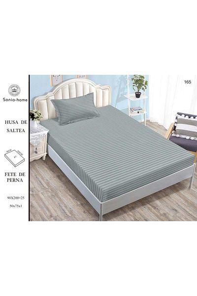 Sonia-home Mattress cover 90X200 ±25 cm and 1 pillowcase 50X75 cm Sonia Home Design - olive