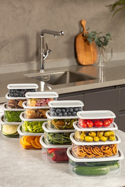 UnicUtil Set of 16 plastic casseroles, UnicUtil, Spacious Premium, Grey