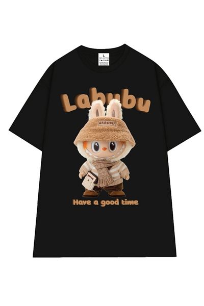 Touz Moda Cute Labubu Kids Design Unisex Oversize T-Shirt