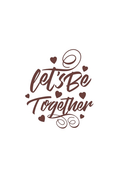 Reysa Tasarım ملصق Lets be Together مقاس 17x17 سم بني