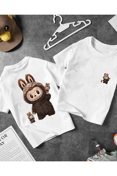 Touz Moda Tricou oversize unisex cu design Labubu Kids