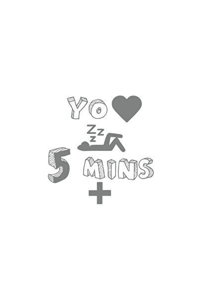 Reysa Tasarım You Love 5 Mins Sticker 17X17 cm Gray